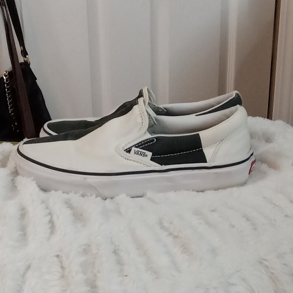 Vans black & white block slip-ons - Picture 3 of 10